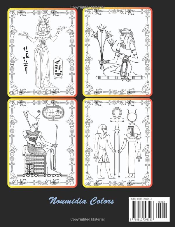 Ancient Egyptian Coloring Book for Kids Ages 4-8: Egyptian Gods Coloring pages for girls and boys | 45 Fun Egypt Mythology Illustrations ready to color - Image 2