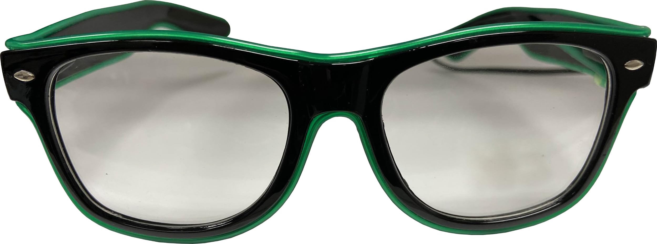 Studio Halloween Rae Band EL Wire Light Up Glasses Green Costume Accessory