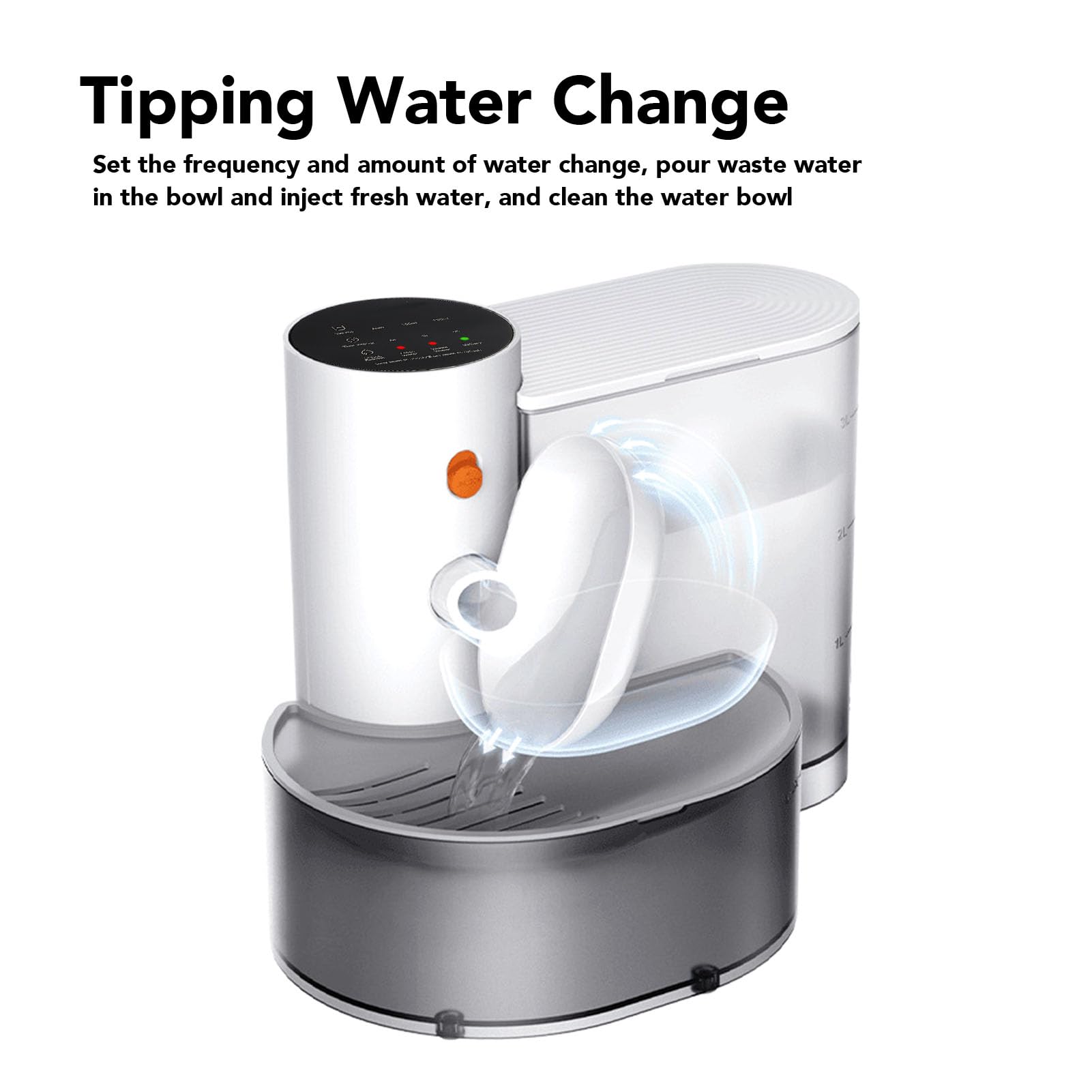 Rosvola Cat Water Dispenser 3L Capacity, Smart Self Pouring