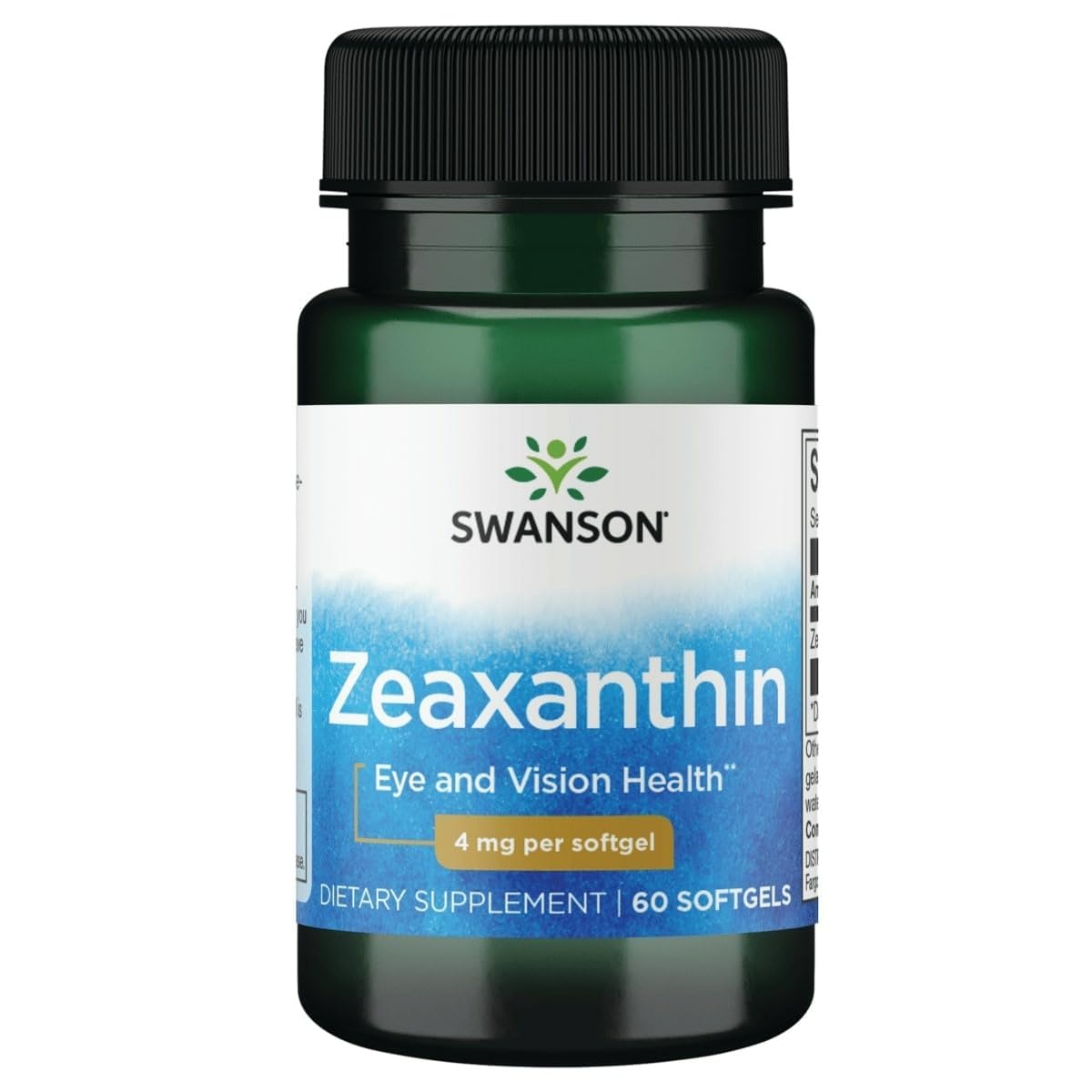 Swanson Zeaxanthin Eye Health Supplement, 4 mg, 60 Softgels 60 Count (Pack of 1)