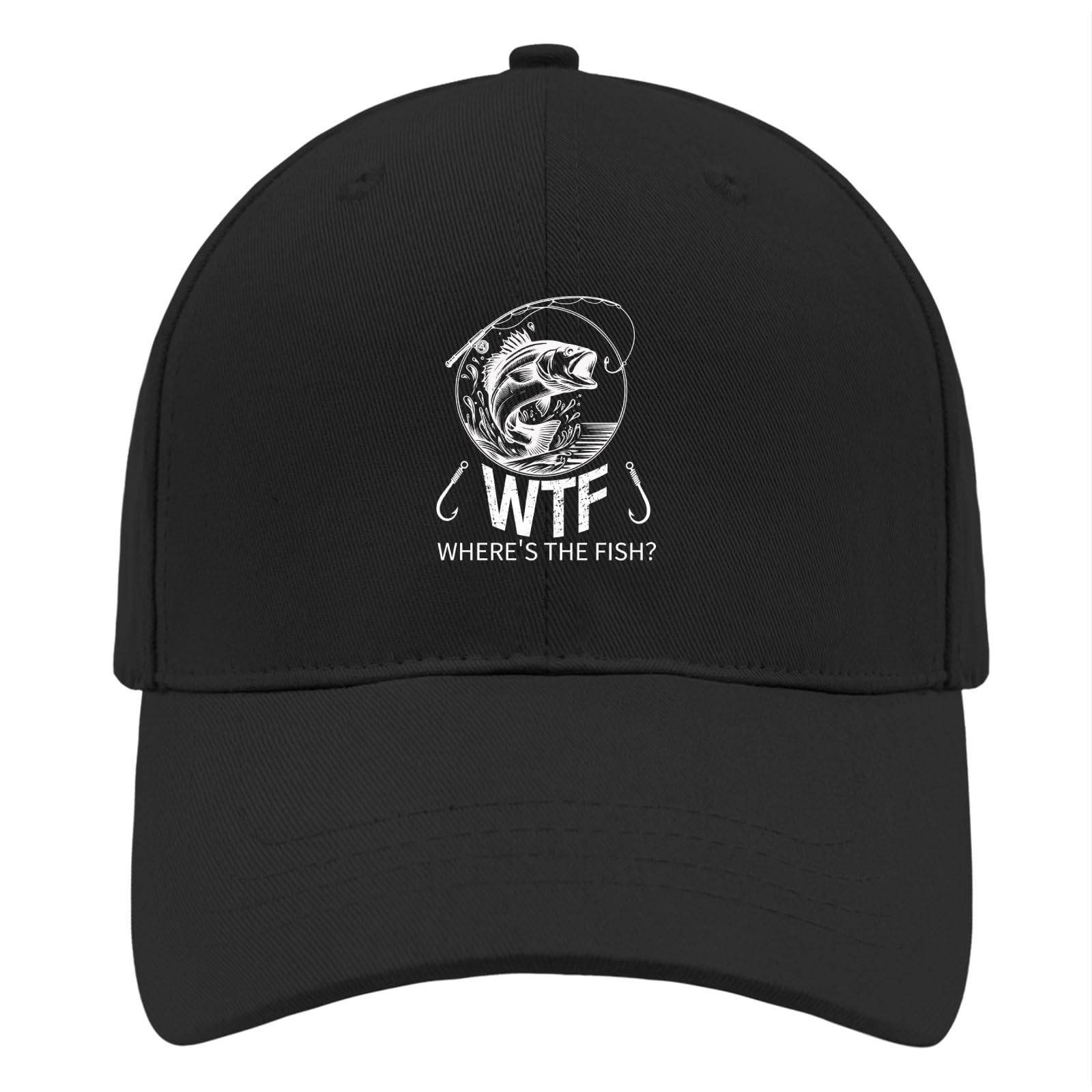 Funny Fishing Trucker Hat WTF Where's The Fish Hat T Hats Cycling Caps for Dad