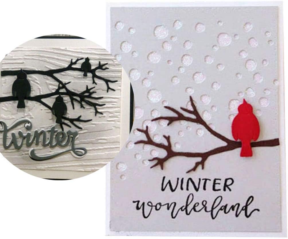 Bird Perch Net Metal Die Cuts,Spring Bird Net Tree Cutting Dies Cut Stencils for DIY Scrapbooking Album Dies Card Making Silver 10.7cm x 12.4cm4.21inch x 4.88inch