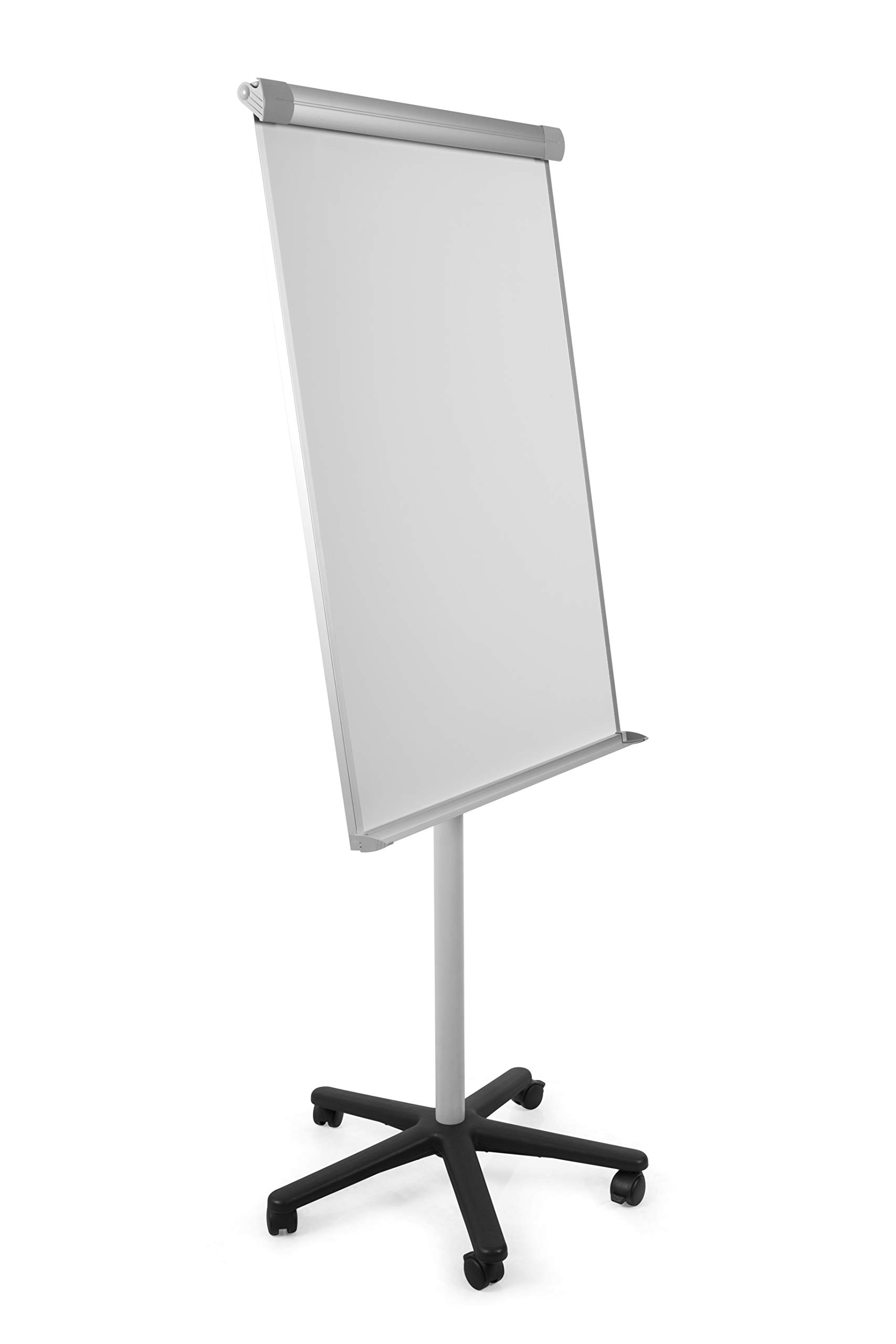 Bi-Office Lavagna Portablocco Mobile Smart, Lavagna a Fogli Mobili Portatile Con Cornice Grigia, Superficie Magnetica, Dimensioni Panello Euro 700 x 1000 mm