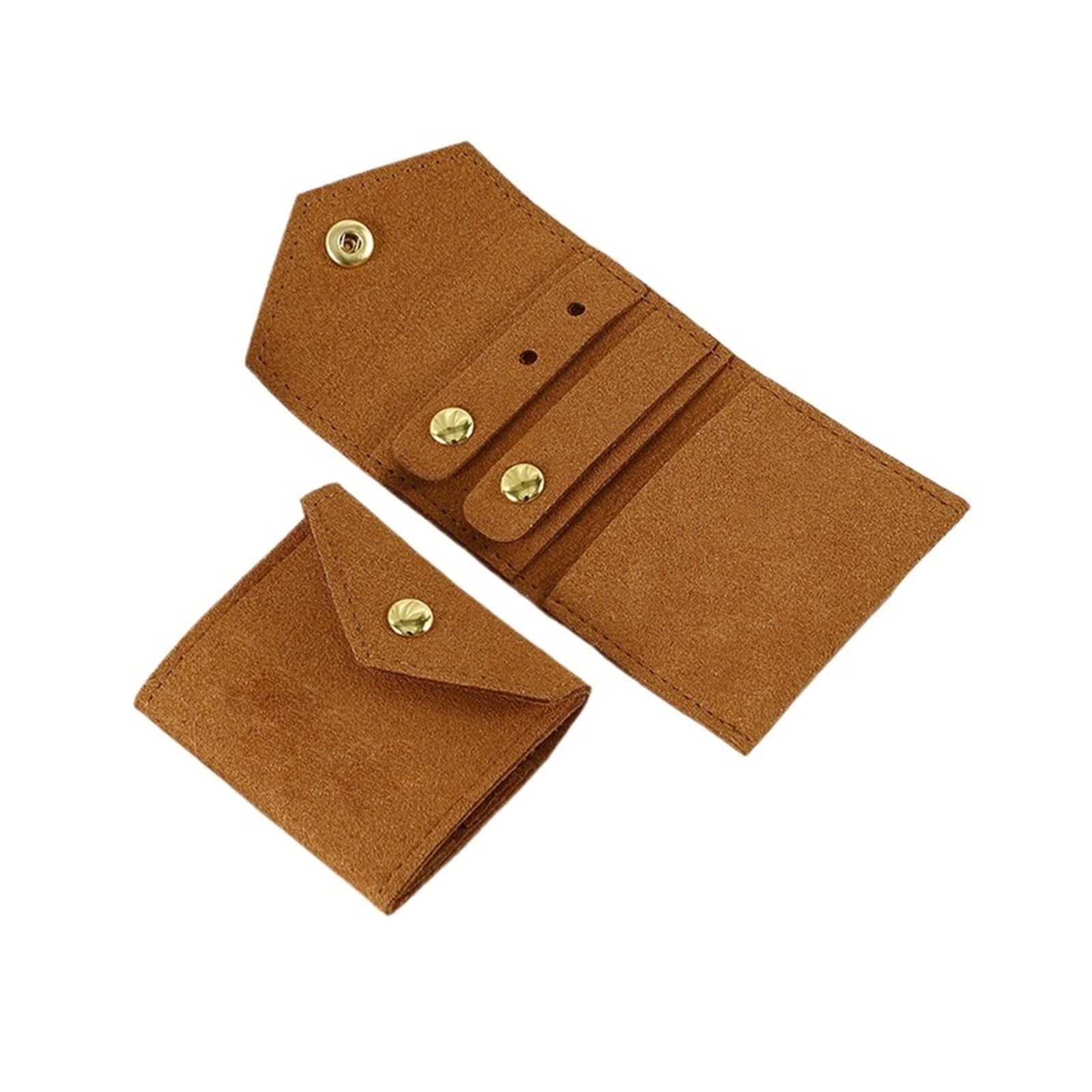 UBOHUZ Microfiber Leather Jewelry Storage Bags Stud Earring Ring Charm Necklace Organizer for Travel Necklace(Color3)