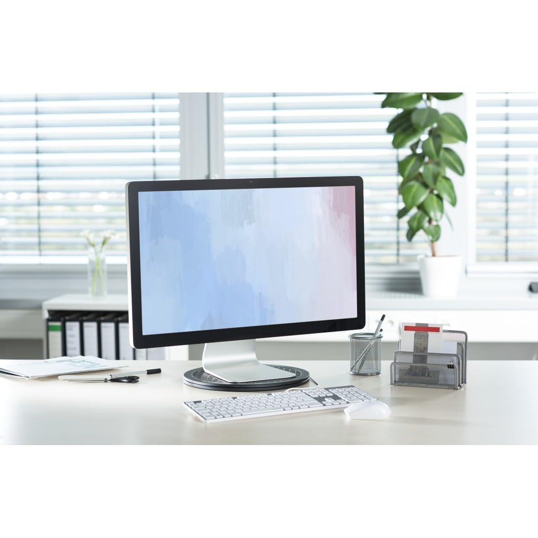 Hama Plateau Tournant Universel Hama 30cm (Plateau Rond Rotatif 360° Multifonction, Taille L, Supporte 80 kg, idéal pour TV, Enceintes, Ecrans, Plantes, Ustensiles de Cuisine, Modelisme) Noir