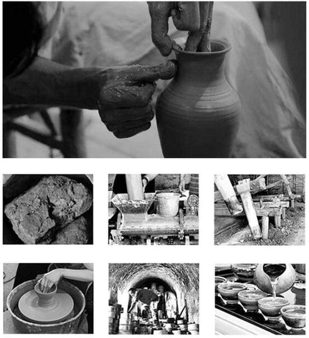 Vasen Vase aus Keramik, handgefertigt, mit rotierender Basis, hohl, Handwerk, Büro, Wohnaccessoires Deko