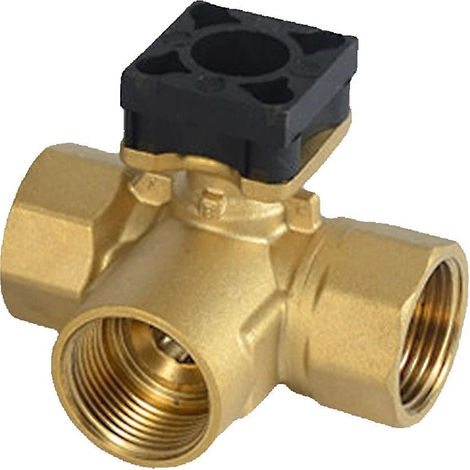 Trgyjgkf Bspt Thread Dn25 Brass Valve Body 3 Way Bsp Thread With Middle Connector Iso5211 Standard F03 Used For Electric Motorized Actuator