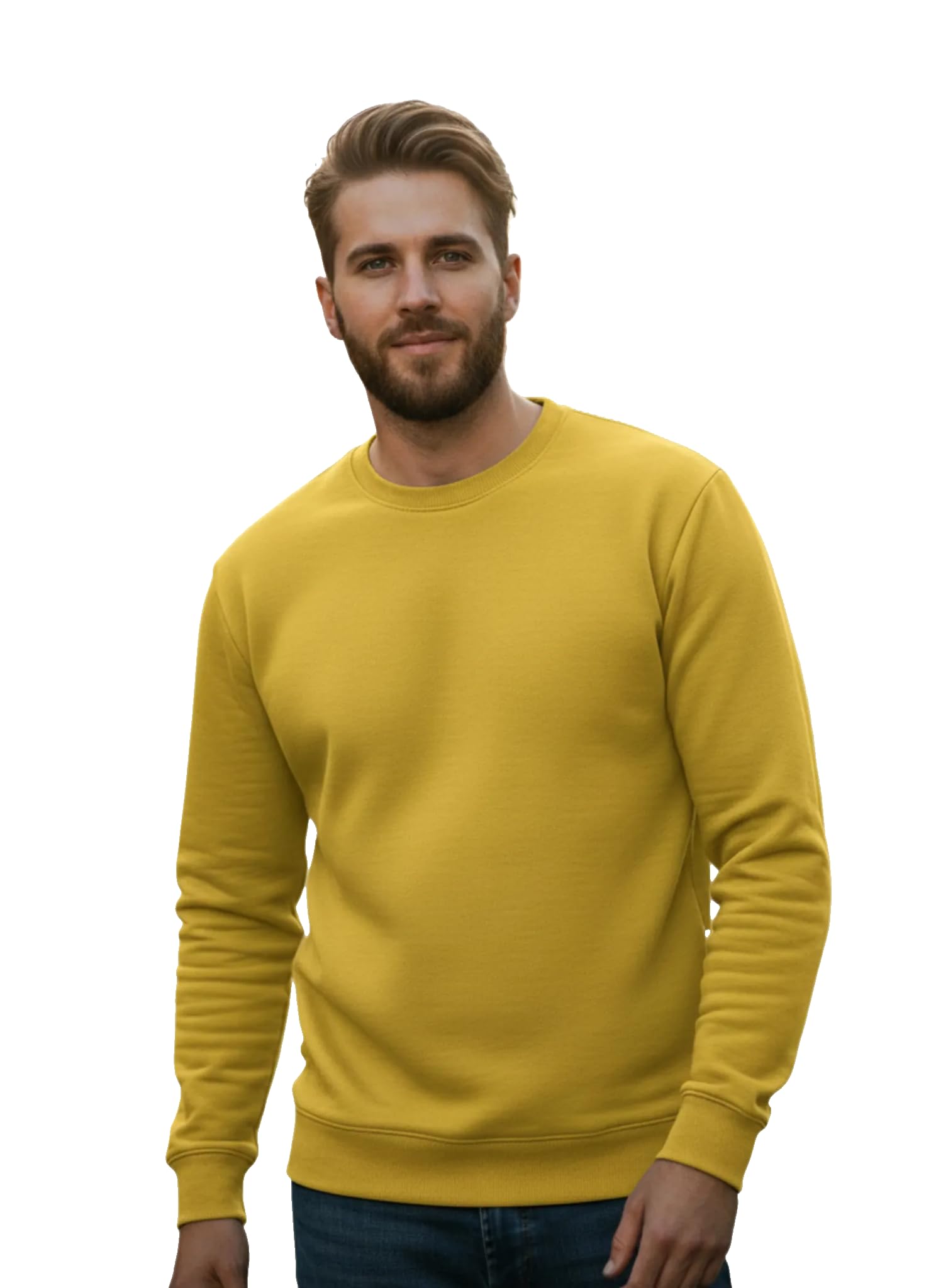 Men Regular Fit Fleece ||Black||Round Neck Solid||Sweatshirt-JM3911-image-19