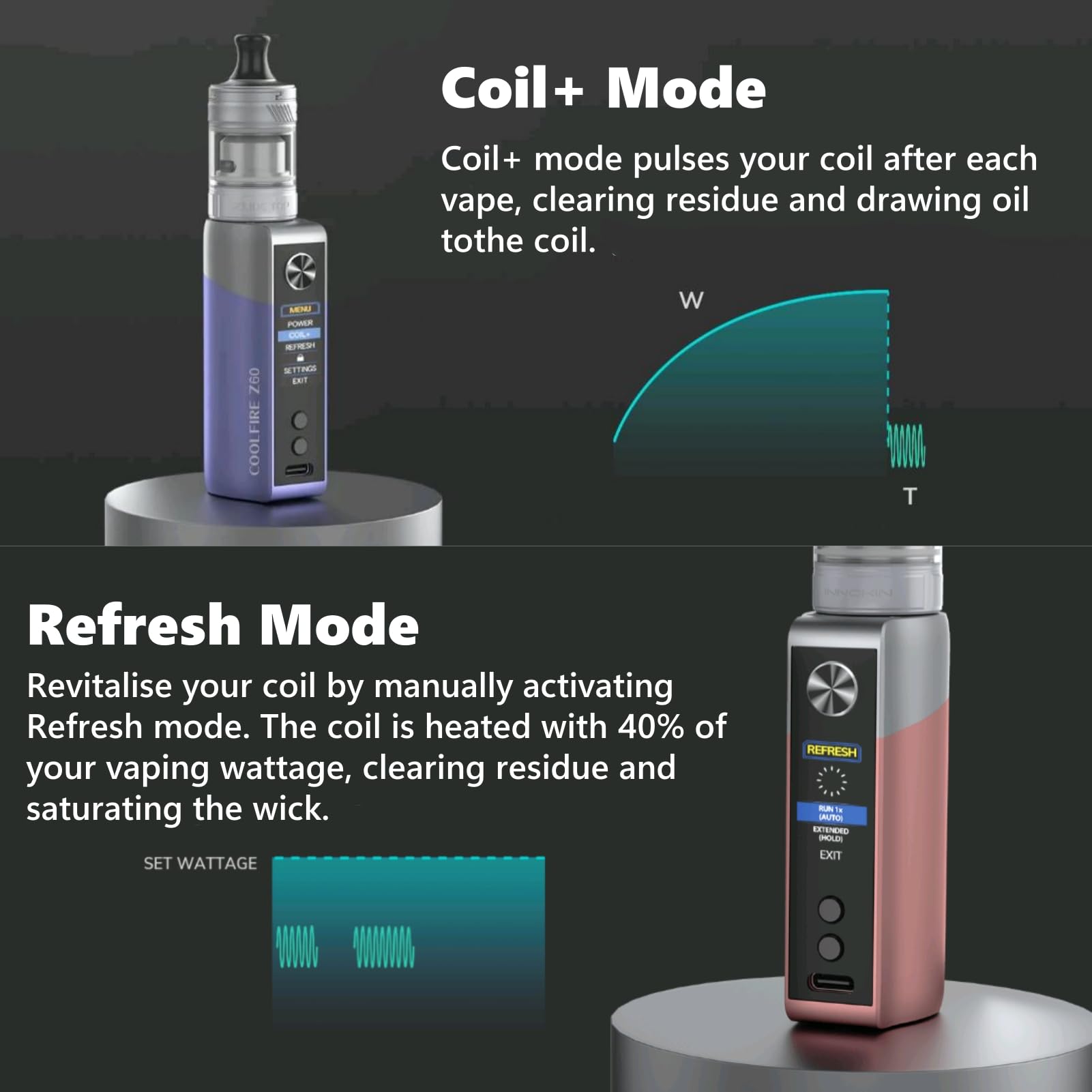 cigarette sans combustion iqos Kit COOLFIRE Z60 INNOKIN main image 1