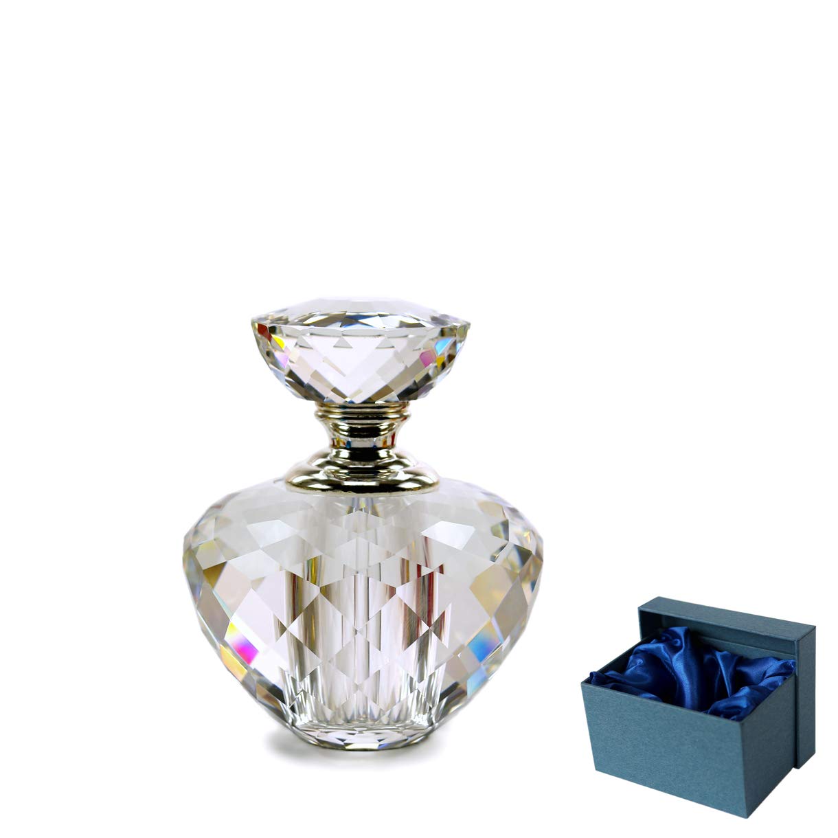 KECHU Parfümflasche, extrem transparent, leer, nachfüllbar, Glas, 12 ml