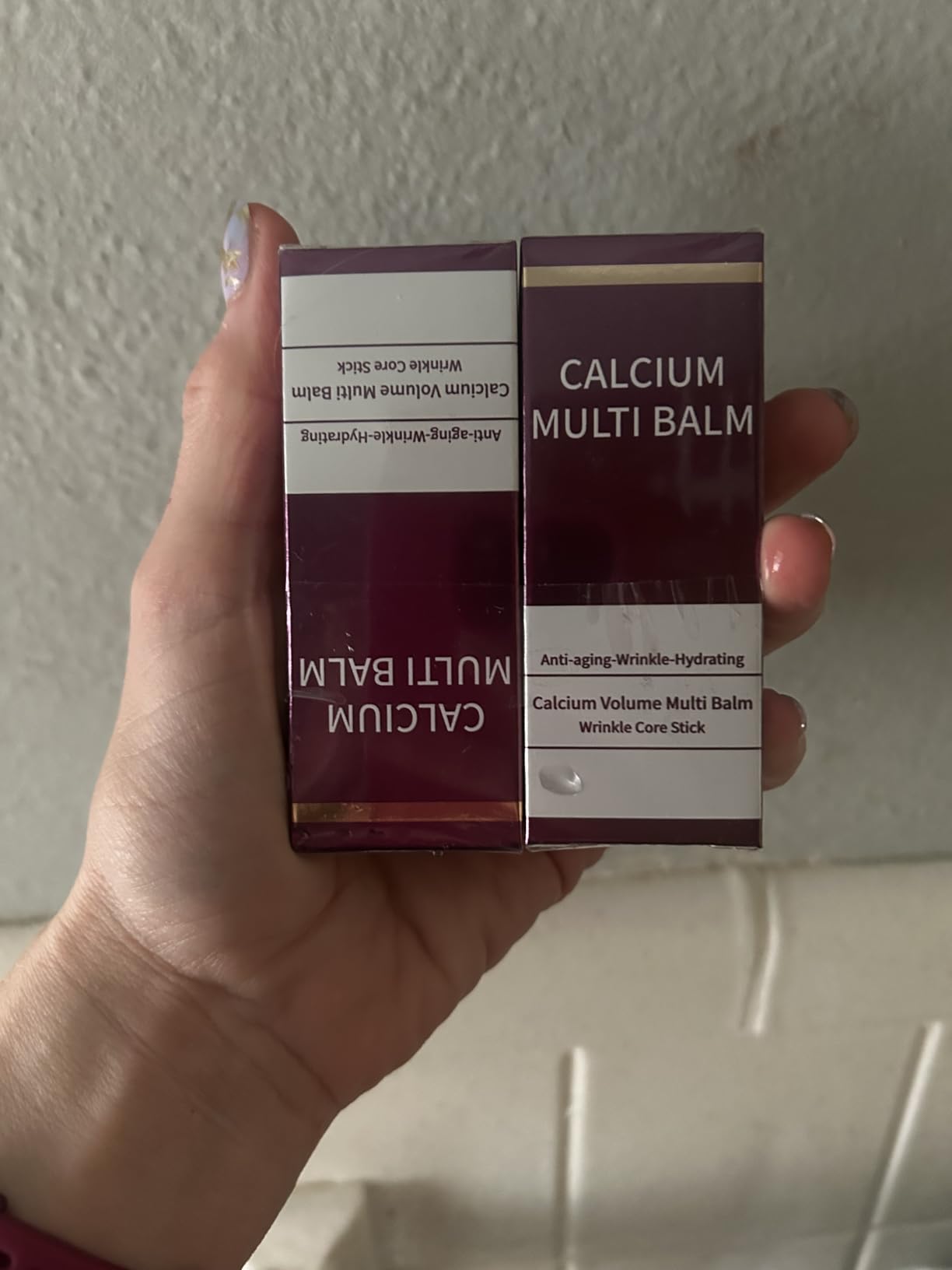 Nuckhuce Calcium Multi Balm Stick for Face, Eyes, Lips & Neck – Korean Collagen Moisturizing Balm with Vitamin D & Shea Butter – Firming, Hydrating & Skin Barrier Care Stick for All Skin Types（2PCS）