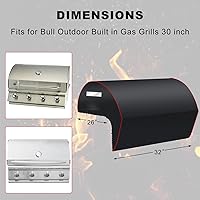 Vista 2 de Cubierta de parrilla integrada de 32 pulgadas para Bull en parrillas a gas Bull 45005 Cubierta para cabeza de parrilla Napoleon, cubierta superior