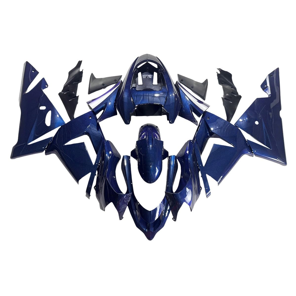 Motorcycle ABS Fairing Kit Fit for 2004 2005 Kawasaki Ninja ZX10R Fairings 04 05 ZX-10R Plastic Bodywork Body Frame Body Panel - Chameleon Blue & Purple