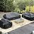 Turtle Life Patio Sofa Cover, Outdoor Heavy Duty Durable UV Water Resistant Anti-Fading Loveseat Cover with 2 Upgrade Air Vents and 2 Buckles, Black, 58" W x 32.5" D x 31" H