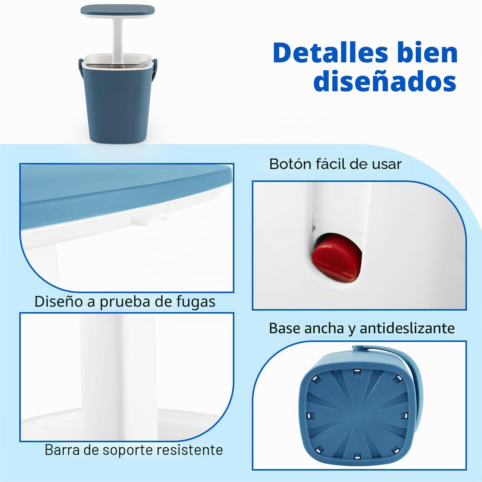 SOARS Bar Exterior 3 en 1 15L, Mesa auxiliar ajustable en altura 35 x 34 x 37-58 cm, con caja de hielo, abrazadera, refrigeración hasta 6H, mesa para jardín, piscina, sala de estar, dormitorio (azul)
