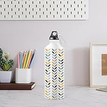 DecorTwist® Stainless Steel Water Bottle | 500 ml water bottles 10.2" Height | Single walled Rust-free Steel Bottle for School, Office, Home, Gym | Leakproof Easy Grip Travel Bottle