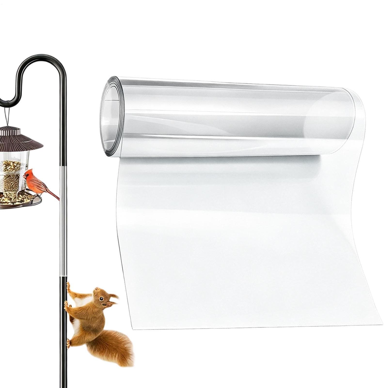 Squirrel Baffle - Heavy Duty Clear Waterproof Protector,Bird Feeder Pole Squirrel Baffle,for Outside Backyard Garden Outdoor Yard Tree