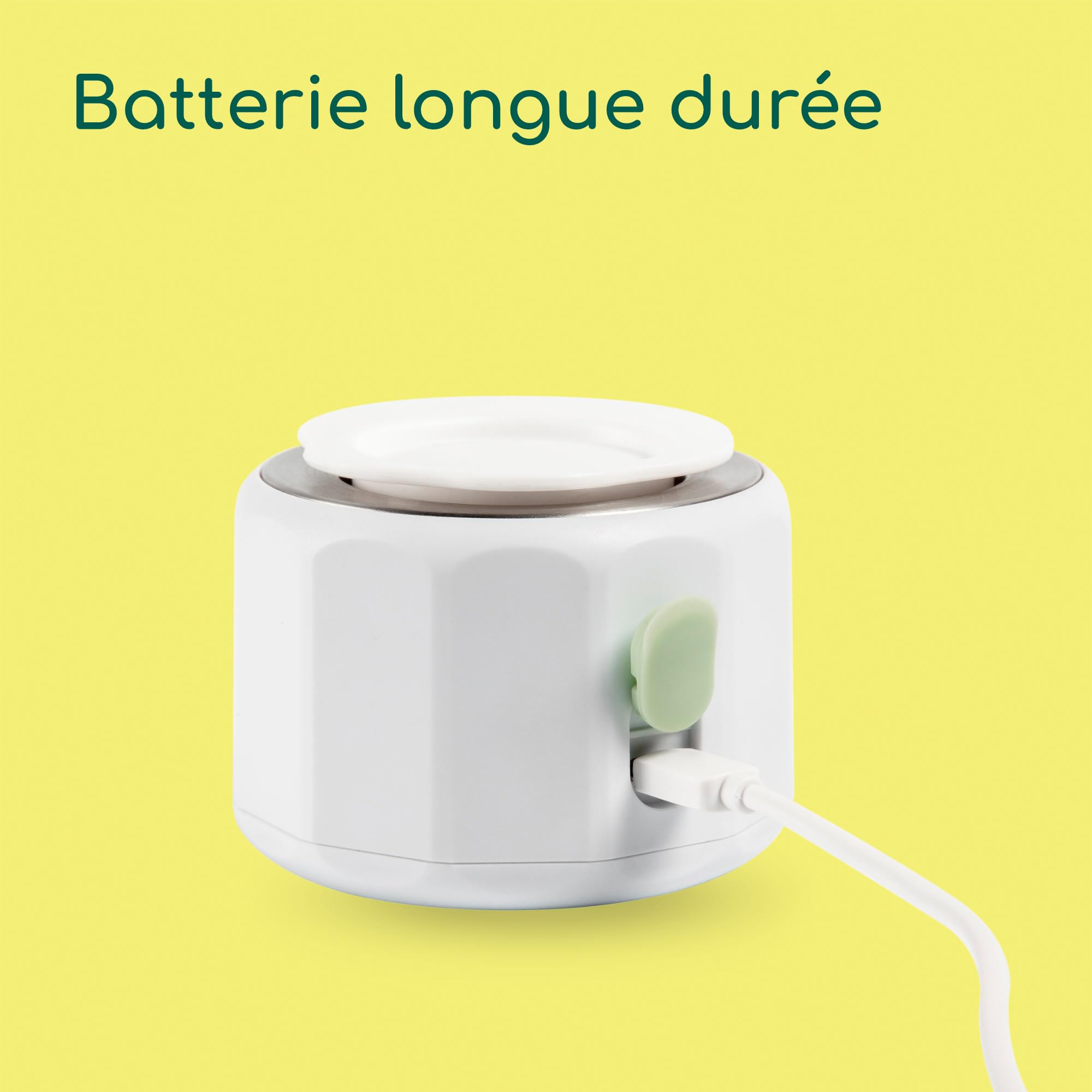 Bebeconfort Chauffe-biberon digital nomade, Chauffe-biberon portable pour bébé, Compact L6,5 x l6,5 x h8 cm, Poids léger (280 g), Écran digital, Batterie durable, Contrôle de la température