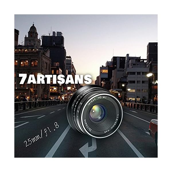 7artisans 25mm f1.8-APS-C Objektiv für Fujifilm X-A10 X-A3 x-at-XM2 X-T1 X-T10 X-T2 X-T20 x-Pro1 X-Pro2 X-E1 X-E2 X-x-e2s-black – Bild 6