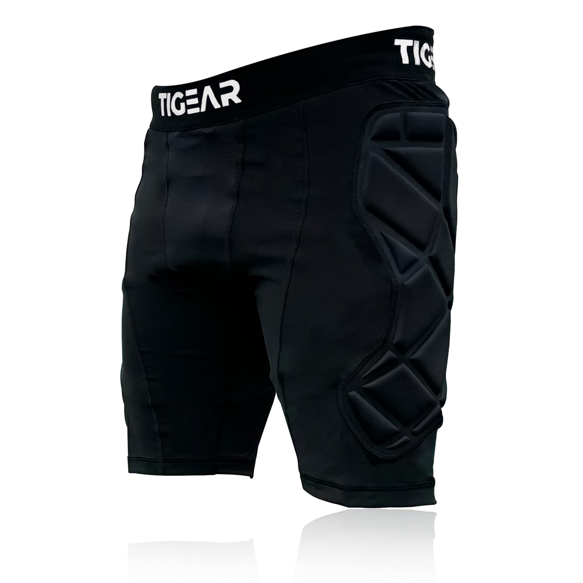 TIGEAR Defender Pro Football Soccer Goalkeeper Protective Slider Shorts (UK, Waist, 26, White)