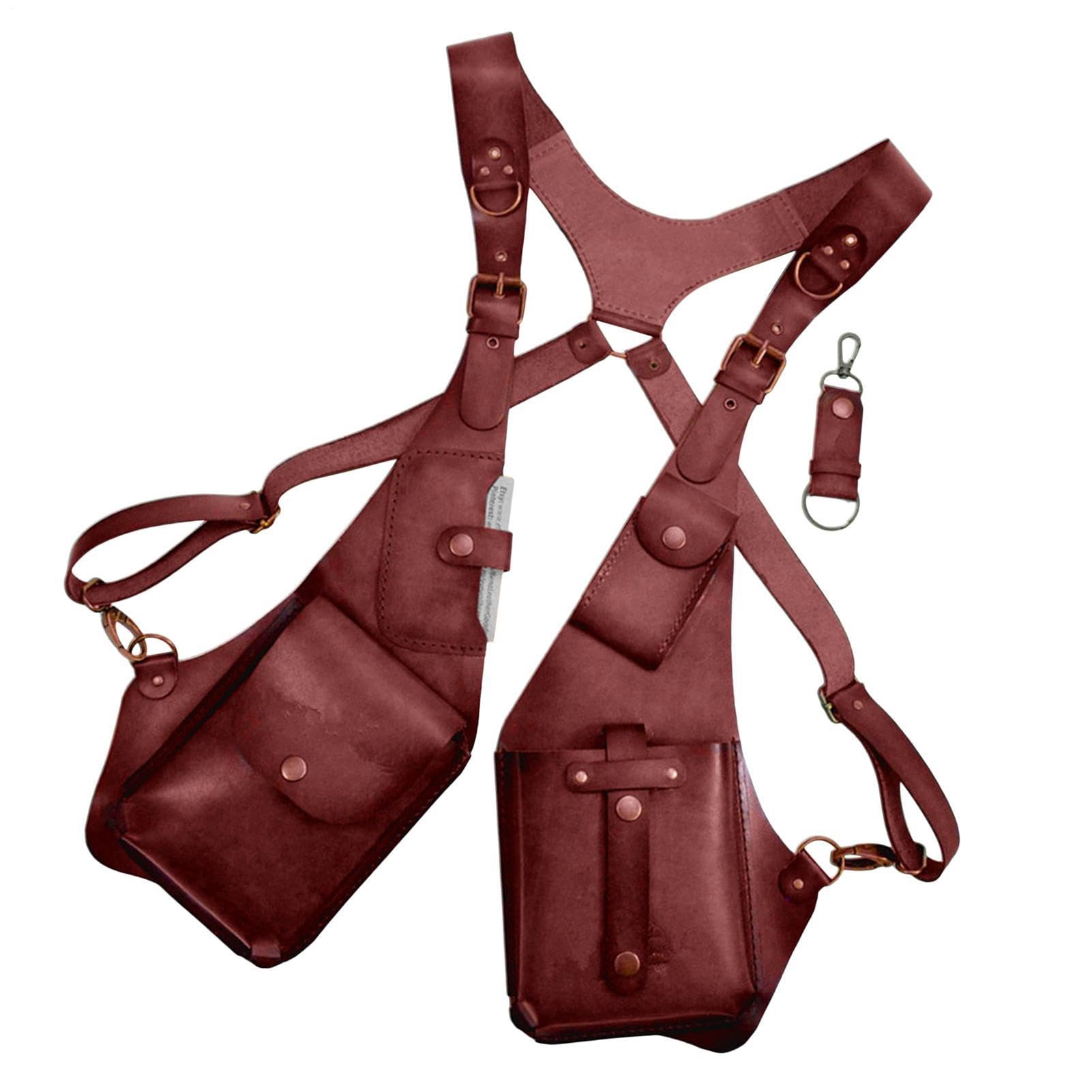 Riñonera Axilar Cartera Steampunk De rol | De Seguridad Para Móvil Cosplayers Actuaciones Viajeros Trabajo Camping Senderismo Carnaval Eventos Temáticos Obras
