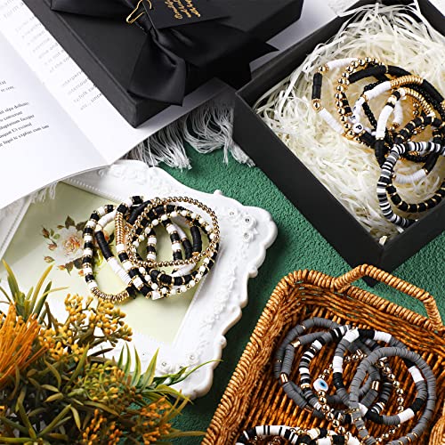 28 Pcs Surfer Heishi Clay Bead Bracelet For Women Men Bohemian Bracelet Set Handmade Bracelet Friendship Bracelet Jewelry (Stylish) #TOP3