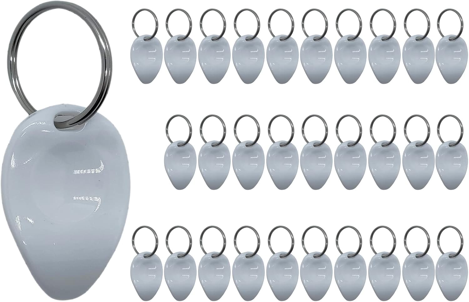 30 PCS Lotto Scratcher Tool Keychain,Thumb Lottery Ticket Scratcher Key ring, Scraper for Label,Films