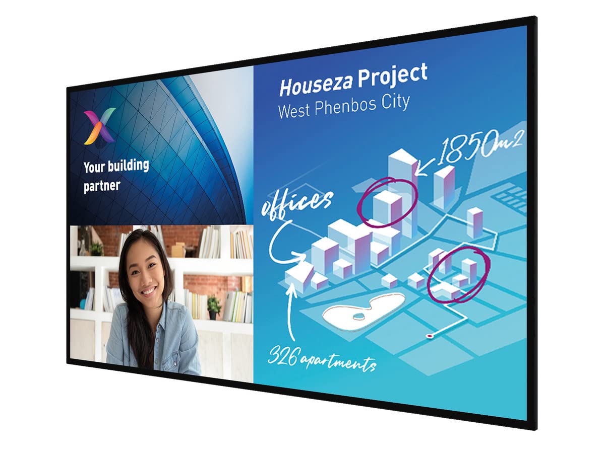 Philips 86BDL6051C/00 Visualizzatore Di Messaggi Pannello Piatto Interattivo 2,17 M (85.6") 350 Cd/M² 4K Ultra Hd Nero Processore Integrato Android 9.0 - 4