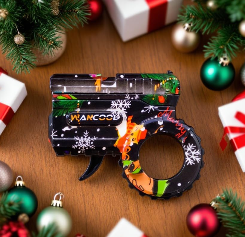 Christmas Fidget Toys - Soft Squishy Silicone Relaxation Stick with Random Festive Designs Portable & Durable Stress Relief Toy for Adults and Boys Rubber Black - Image 4