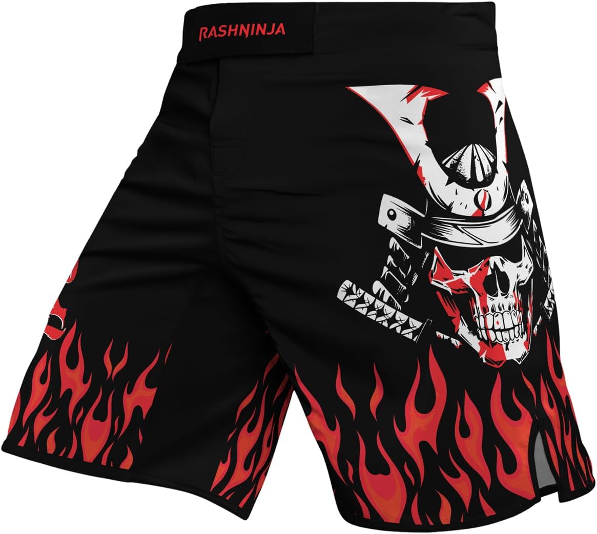 Samurai BJJ Shorts MMA Muay Thai Kickboxing No Gi Grappling Fight Combat Shorts for Men