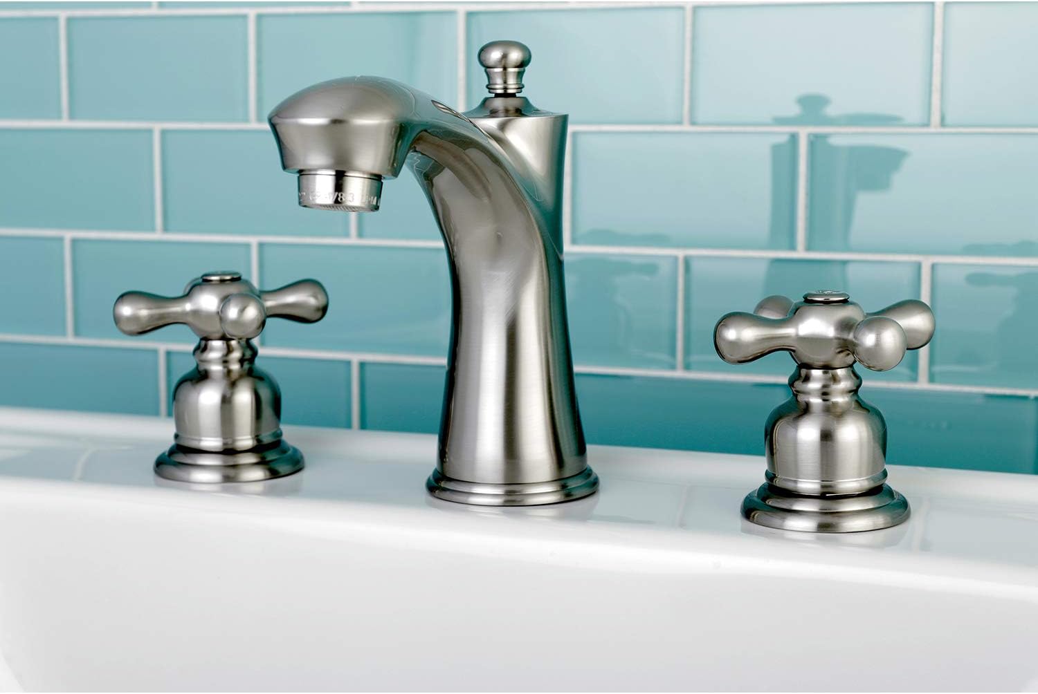 Kingston Brass KB7968AX Victorian Widespread Lavatory Faucet, Brushed Nickel