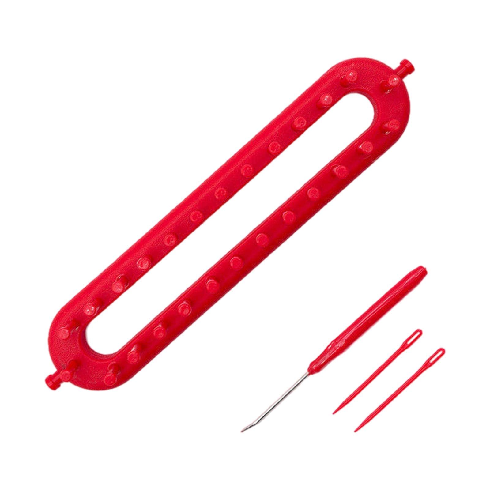 KBOLAE Knitting Loom Kit Sewing Tools Weaving Handmade Knitter Red 10.2In, Red 10.2 in