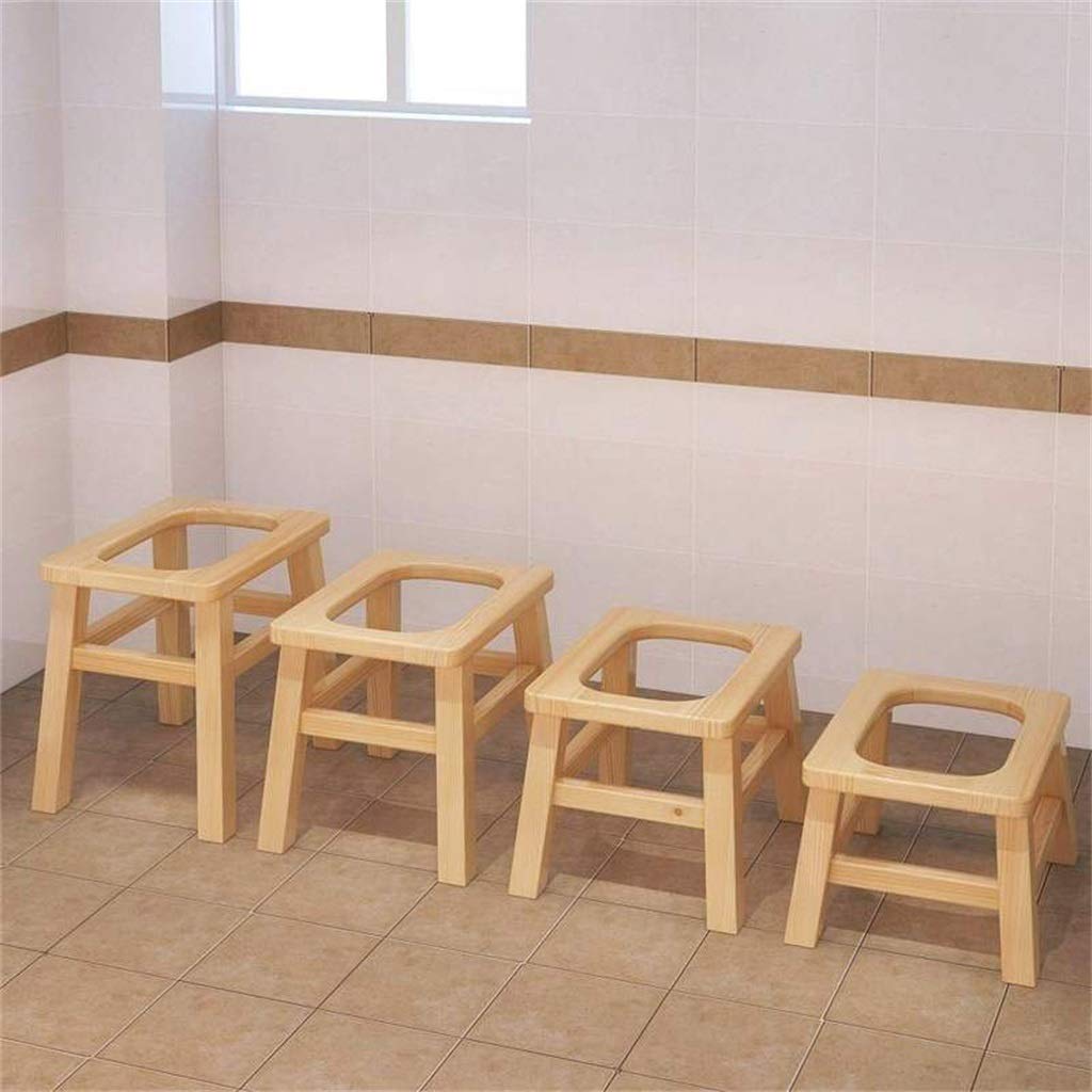 Toilleten Sitz, Bad Sicher Anti-Rutsch Hölzerner Stuhl Haushalt Tragbar Handy, Mobiltelefon Toilettenhocker Zum Alter Mann Schwangere Frau (Farbe : Height 25cm)