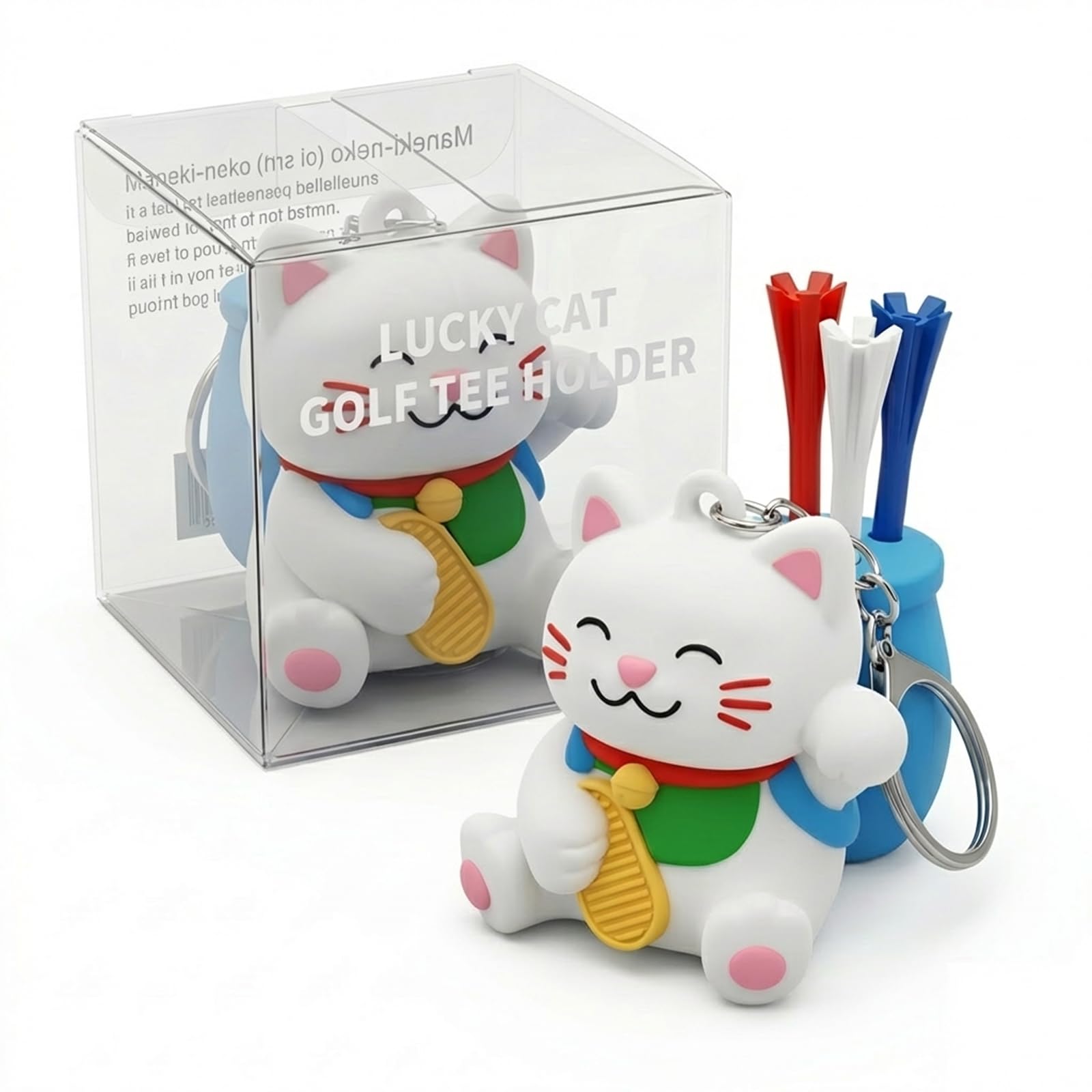 Amazon | Tomerry 招き猫 ゴルフティーホルダー ティー4本収納