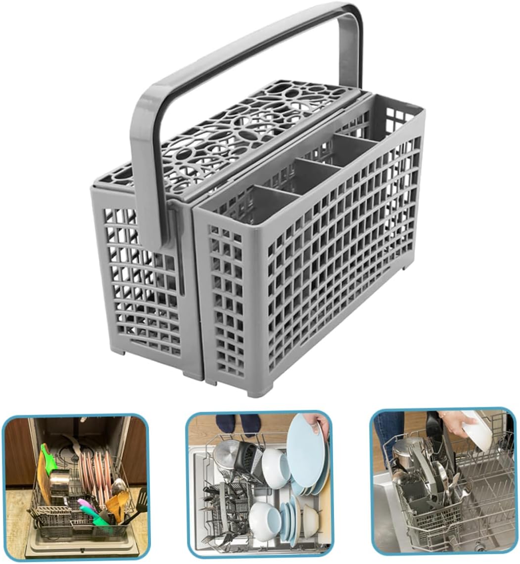 Veemoon Dishwasher Silverware Basket Cutlery Holder for Items Plastic Material Dishwasher Utensil Basket Spoons Silverware Rack