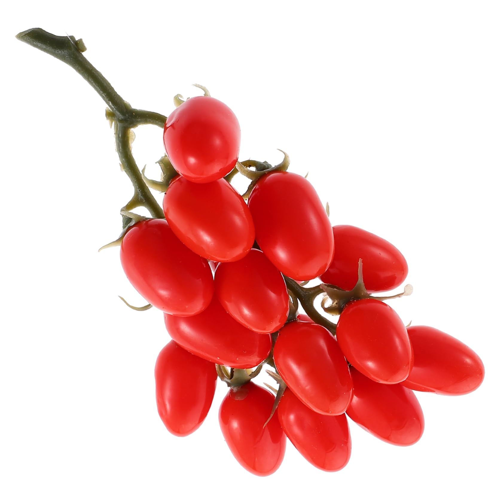 Gatuida 4 Pièces Accessoires de tomates Cerises Tomate Artificielle Accessoire Photo de Fruits décoration Cuisine Patisserie tomates Cerises simulées pour la décoration Fruits réeux