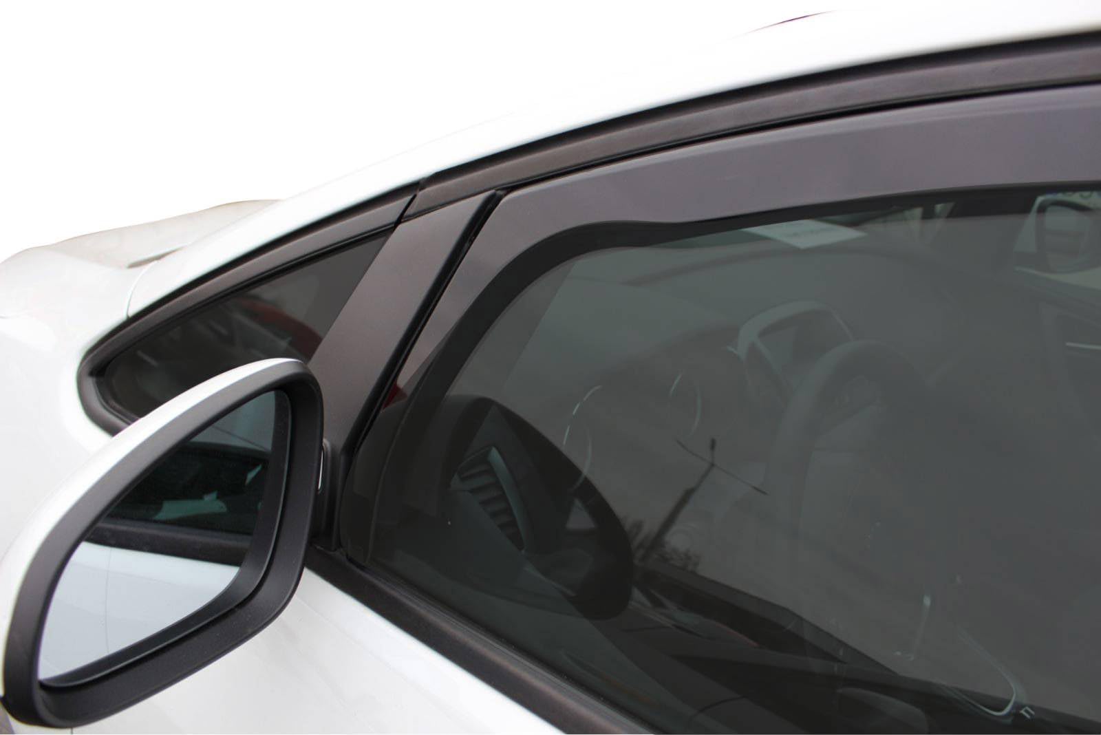 J&J AUTOMOTIVE Windabweiser passend für Opel Astra J Sports Tourer Schrägheck/Kombi 2010-2015 4tlg, Heko Regenabweiser Vorne Hinten Getönt Dunkel Passform