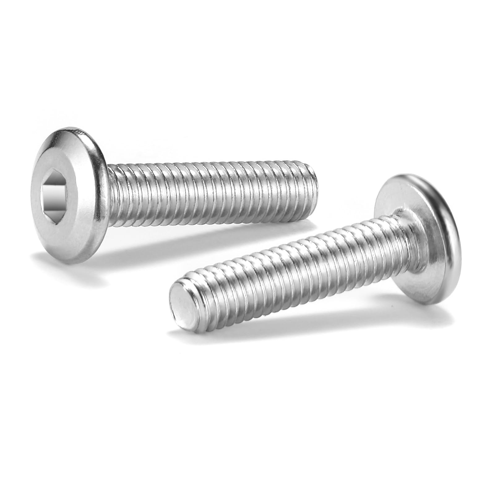 M8 x 30mm 20Pcs Flat Head Hex Socket Cap Screws Bolts, 304 Stainless Steel 18-8, Full Thread by SG TZH (with Hex Spanner)