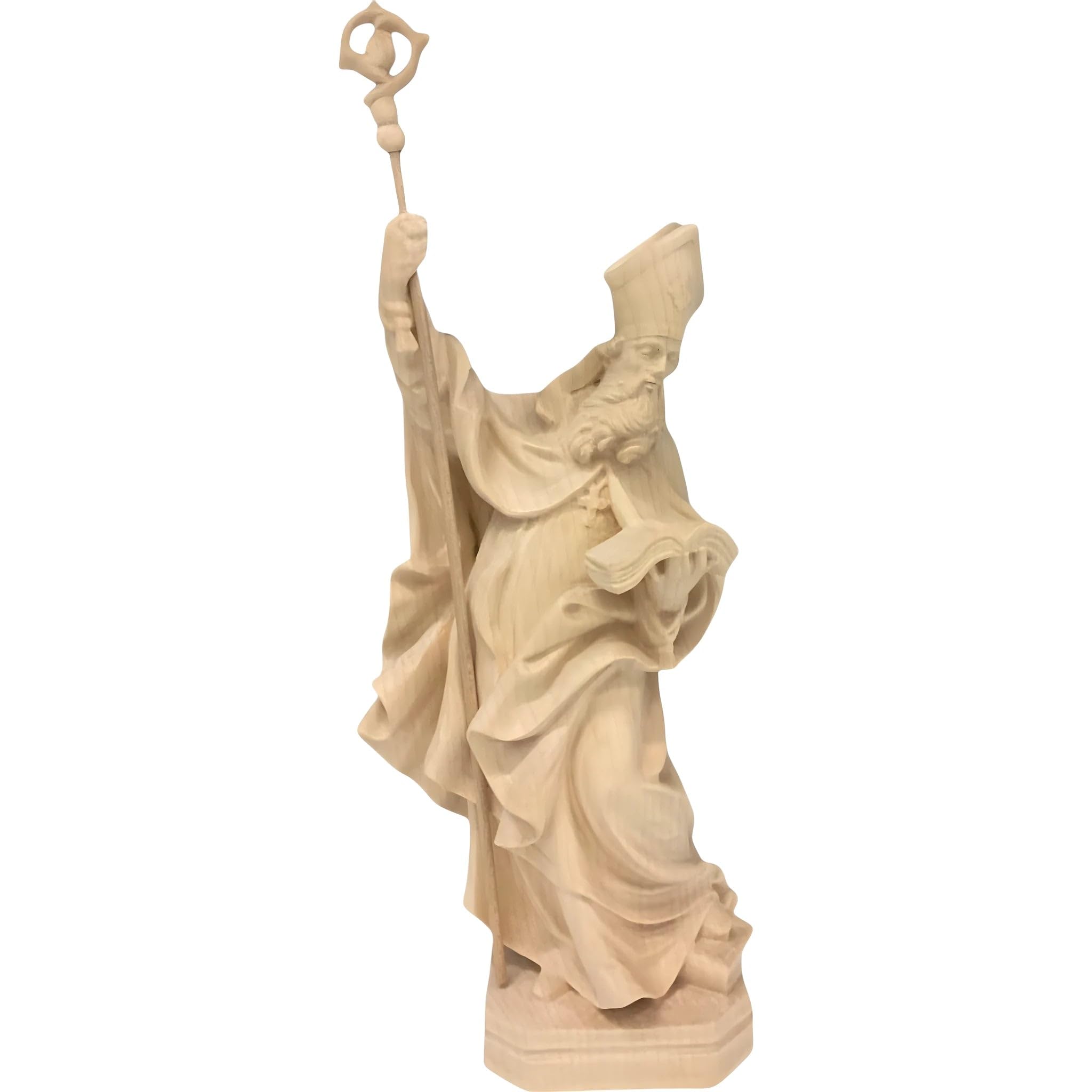 Dolfi rzeźba z drewna św. Domicjana 40 cm | Ręcznie barwione drewno w Val Gardena | Figurka szopka