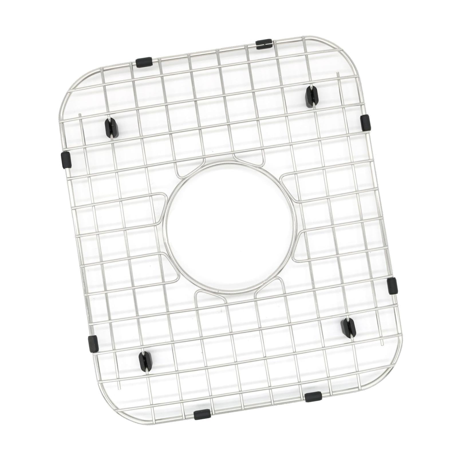 Protezione per Lavello, Griglia per Lavello, Scolapiatti, Lavello da Cucina, Scolapiatti, Griglia di Fondo per Lavello per Sbrinare in Bagno, Foro di Drenaggio Centrale, 300x350mm