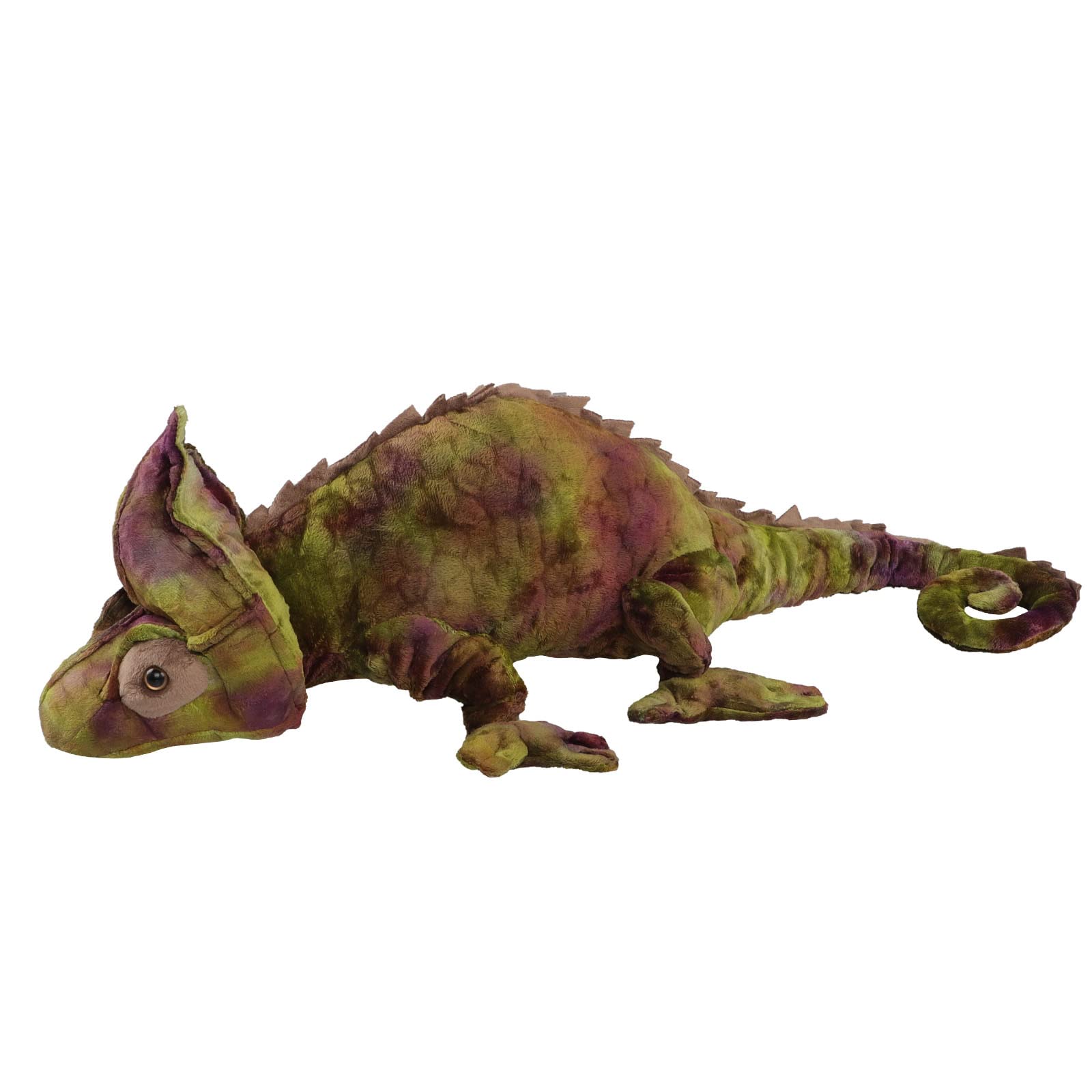 OhMill Cartoon Stuffed Animals Doll Plush Cuddly Chameleon Pillow Large Realistic Reptiles Lizard Sleeping Hugging Pillow Suitable Sofa Bedroom Living Room Decorative Gifts for Kids Adult