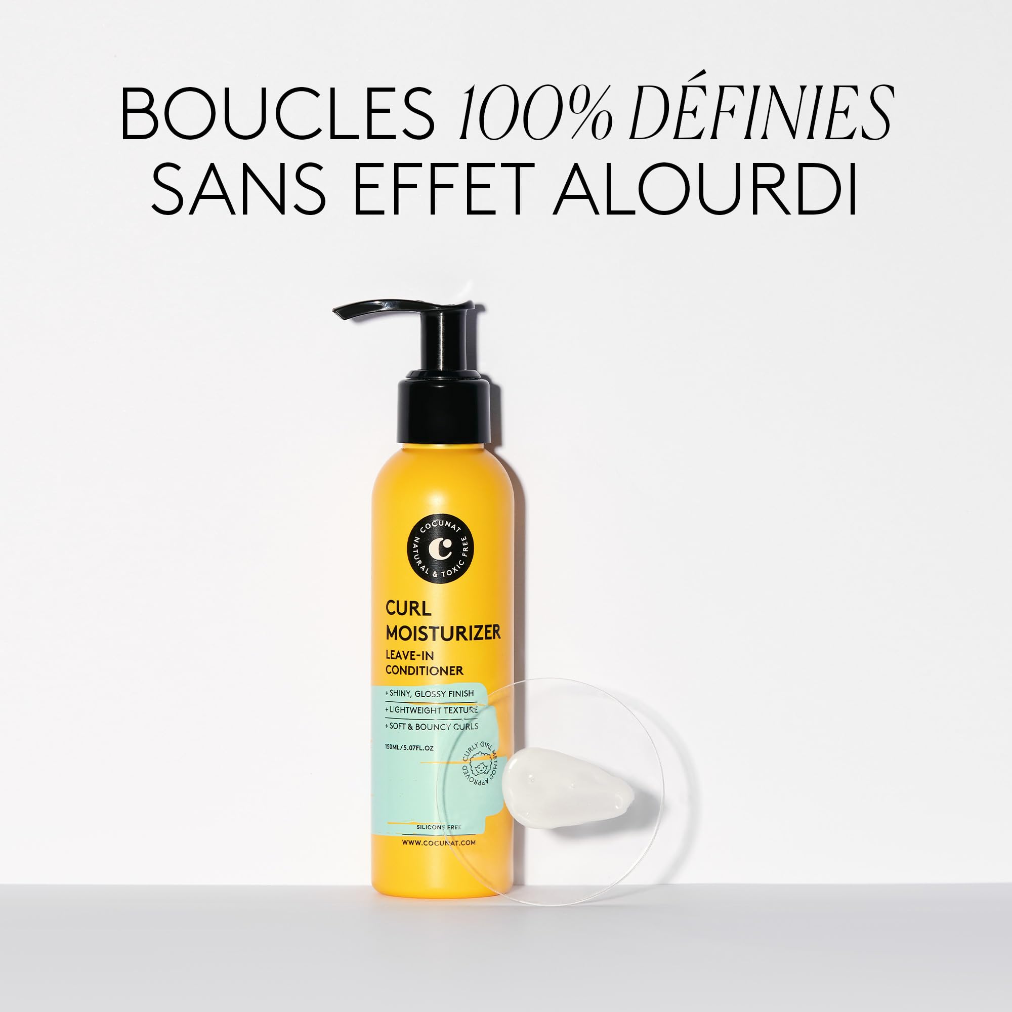 COCUNAT - Pack 2 Curl Moisturizer Leave-in - Démêle, Hydrate et Définit les Boucles - Boucles Souples, Brillantes et Douces - Hydratation Maximale - Méthode Curly - Anti-Frisottis - 150 ml
