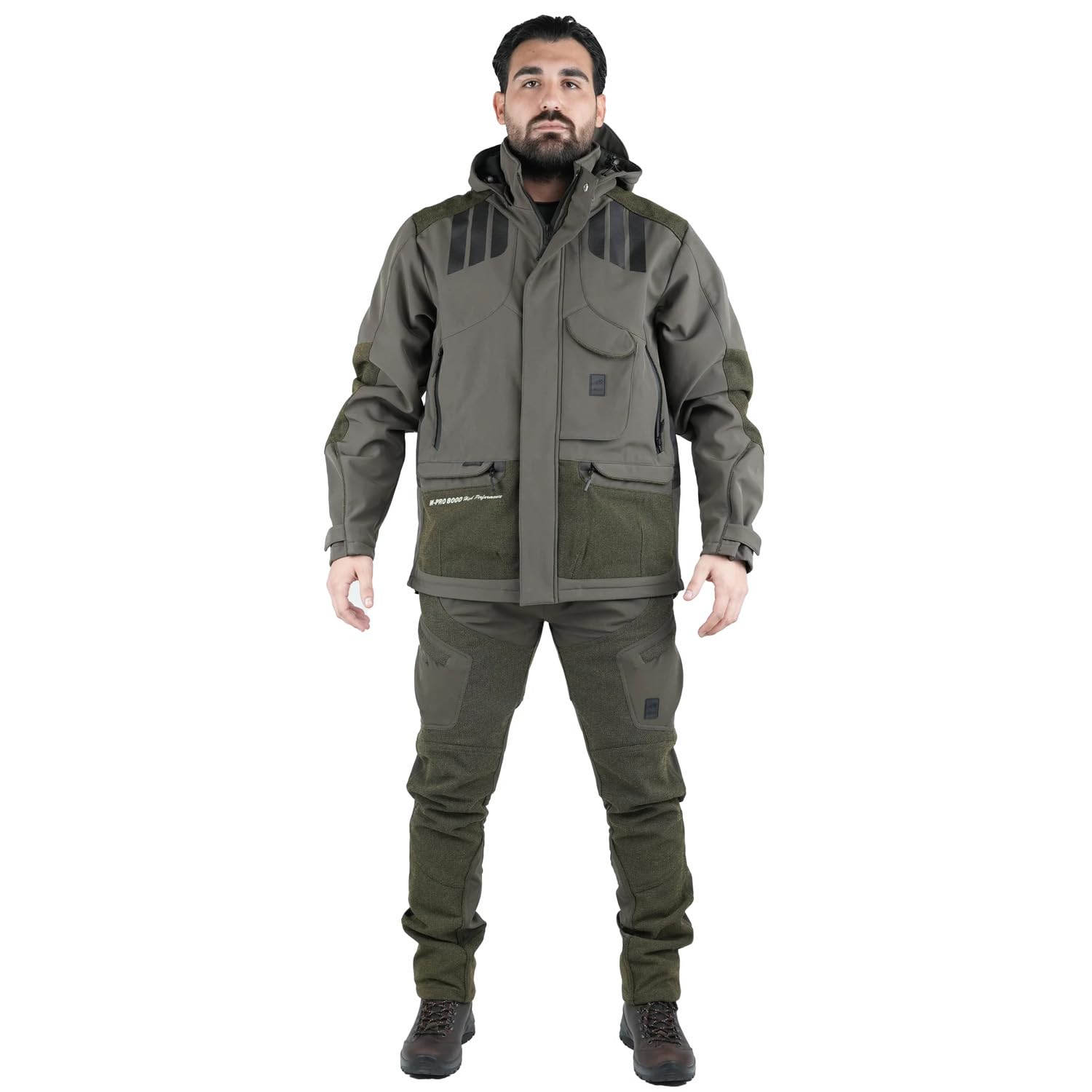 fratelliditalia.org Completo Divisa Caccia Softshell Giacca e Pantalone antispino Cacciatore Elasticizzato Abiti Tecnici