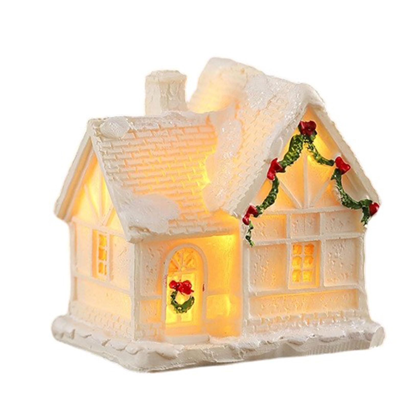 Shunzhong D Le Resin Chritmas Holiday Houses Ecorative Accent Creates Winter Scene For Christmas Isplay Holiday Resin Houses