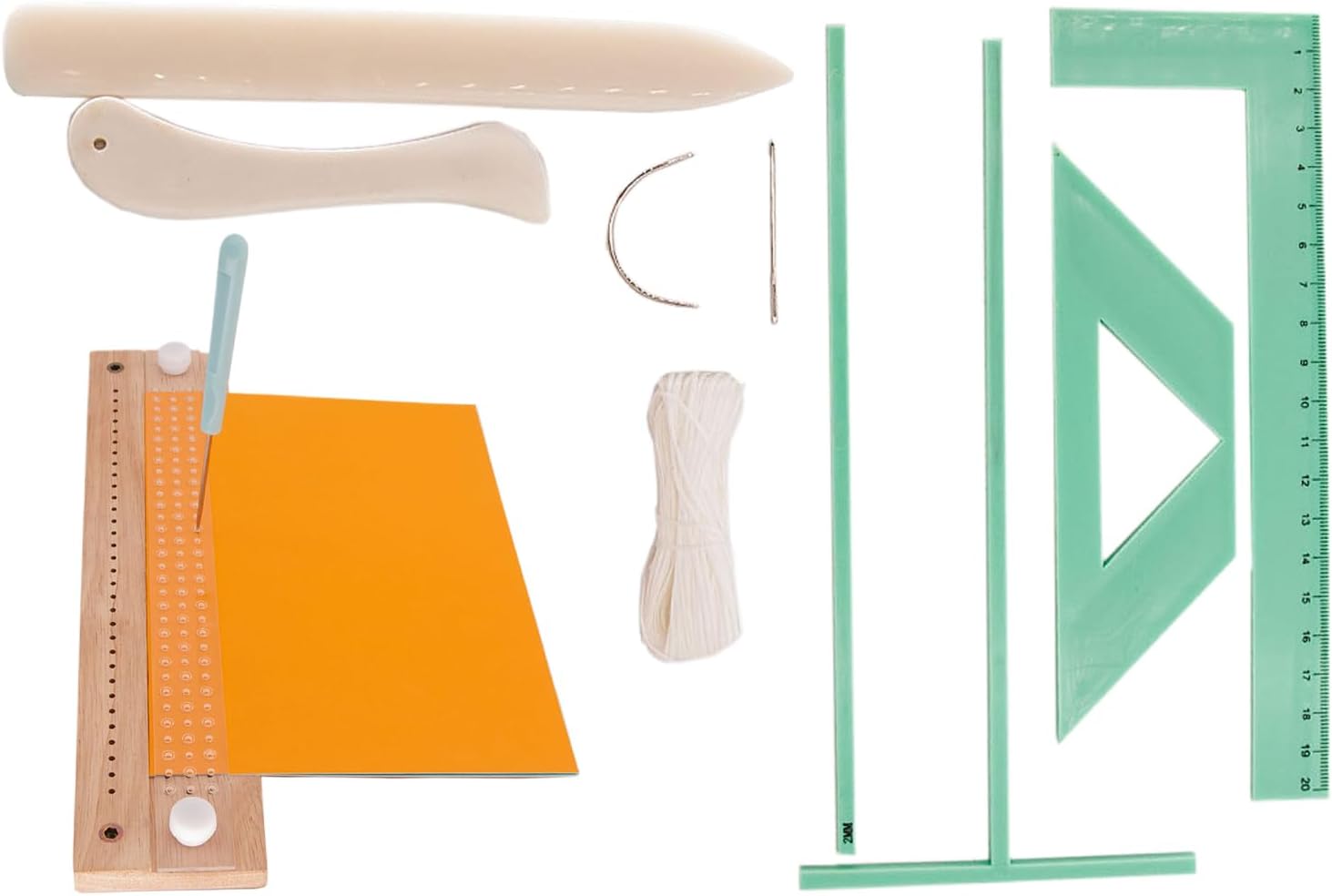 Book Binding Kits | Handmade Book Binding Punch Guide Tool,Portable Binder with Awl Curved Manual for Students School File Notebooks Adults Enthusiasts Albums Home