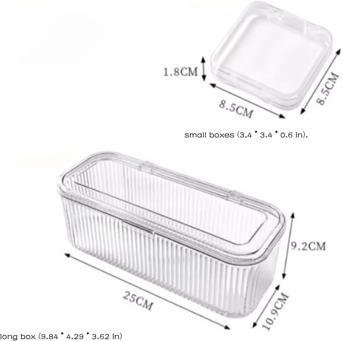 Acrylic jewelry box, transparent dust-proof and moisture-proof jewelry finishing box, portable flip box +12 independent small boxes-suitable for bracelets, necklaces and earrings storage.
