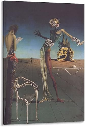 Vista 155 de 40 pinturas famosas de Dali - Salvador Dalí - El Ángelus arquitectónico del mijo - Póster artístico en lienzo y arte de pared, póster moderno