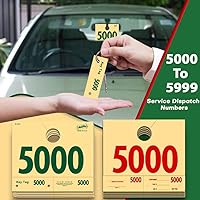 Vista 7 de 1000 números de envío de servicio automotriz Etiquetas colgantes de espejo numeradas 5000-5999 RL78 Estilo Rojo Verde Números de envío de servicio