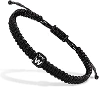 Vista 25 de Pulseras con Iniciales para Mujeres Adolescentes Niñas Hechas a Mano Pulsera Trenzada de Cuerda para Hombres Joyería Regalos de Cumpleaños