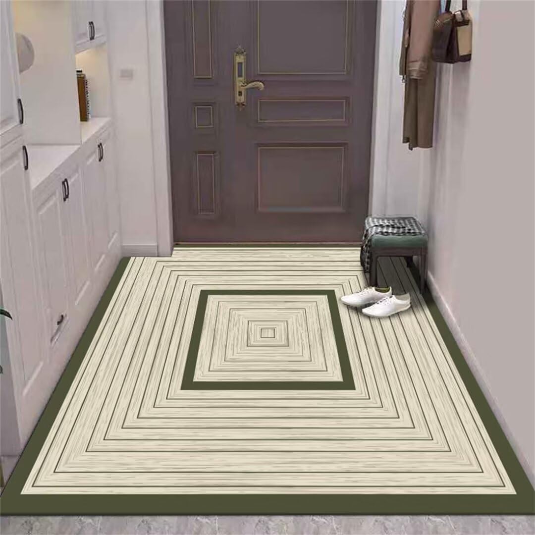 Tapis à poils courts antidérapant et résistant aux taches pour entrées et chambres